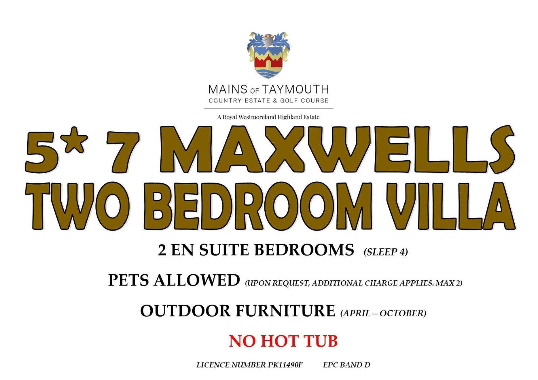 Mains Of Taymouth Country Estate 5* Maxwell Villas Кенмор Екстериор снимка