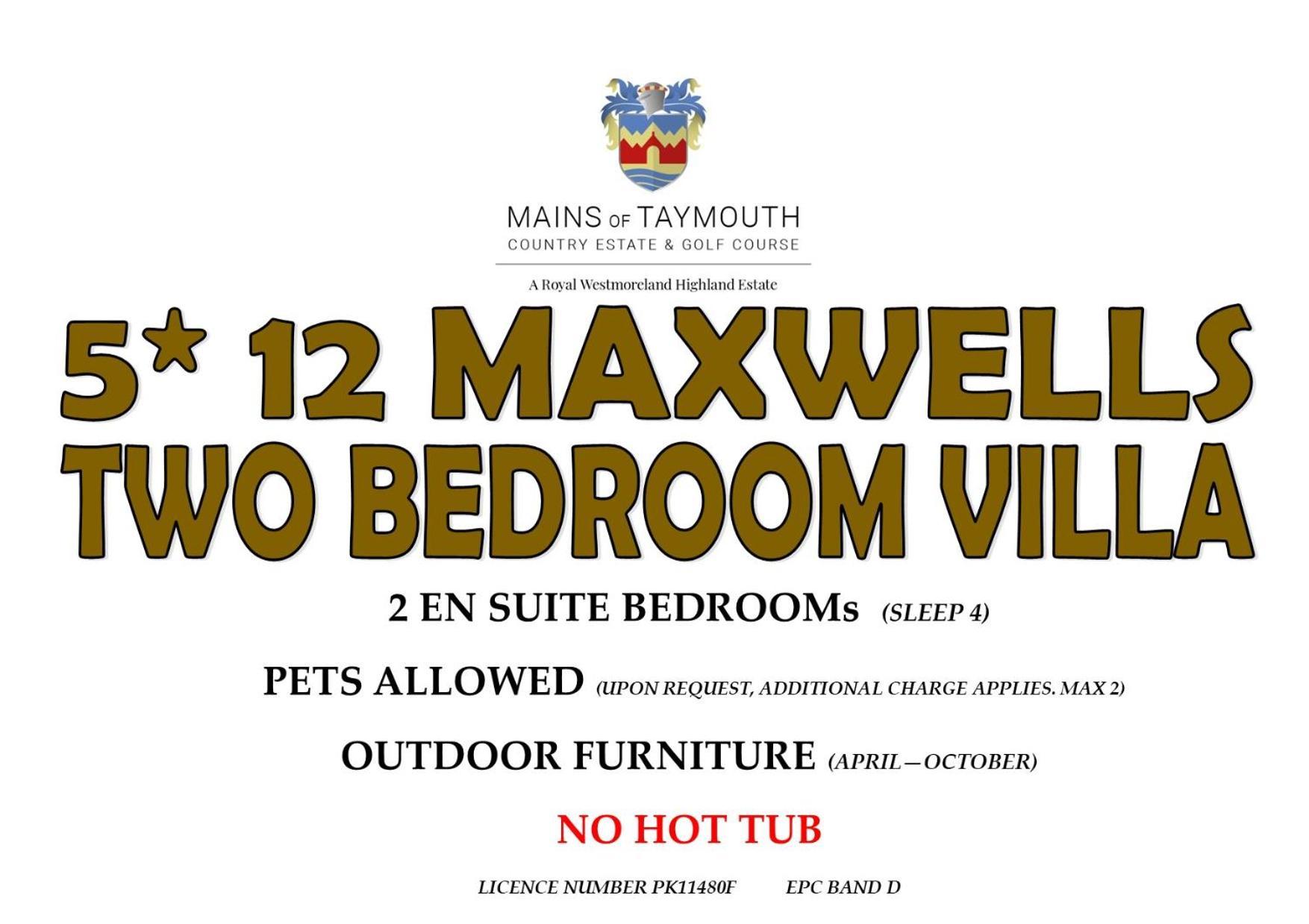 Mains Of Taymouth Country Estate 5* Maxwell Villas Кенмор Екстериор снимка